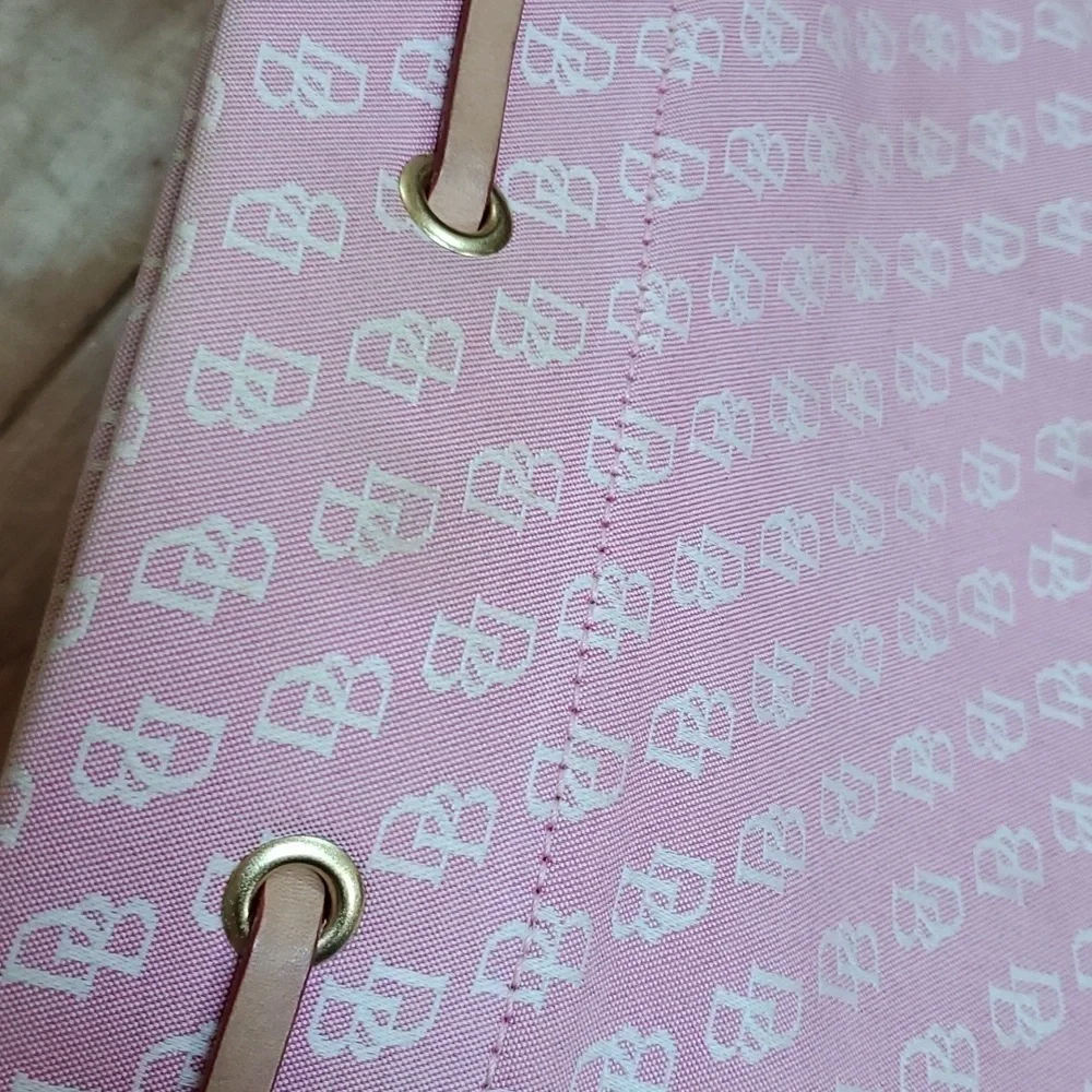 Dooney & Bourke pink monogram medium size tote bag